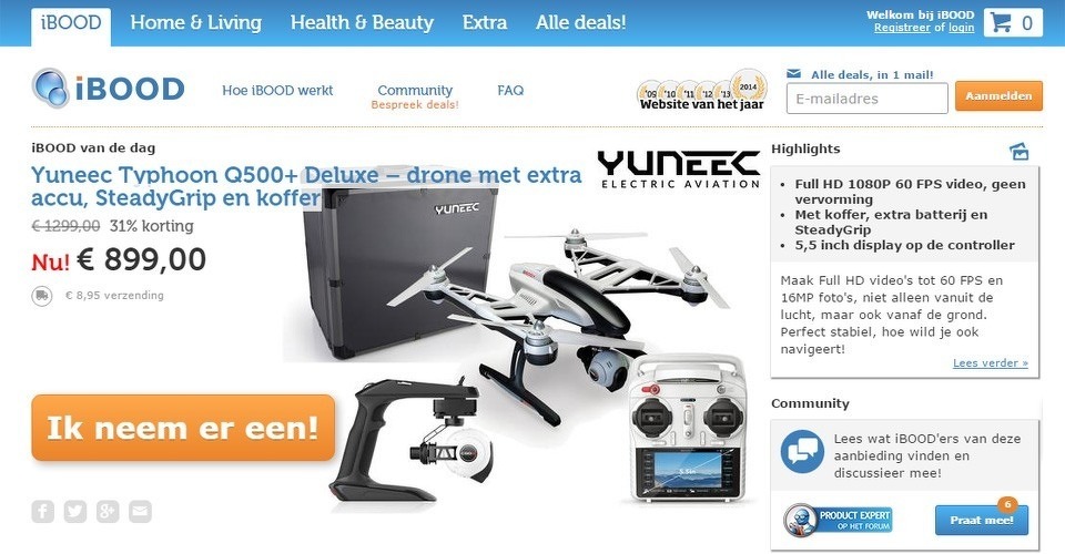 ibood yuneec q500 plus deluxe set