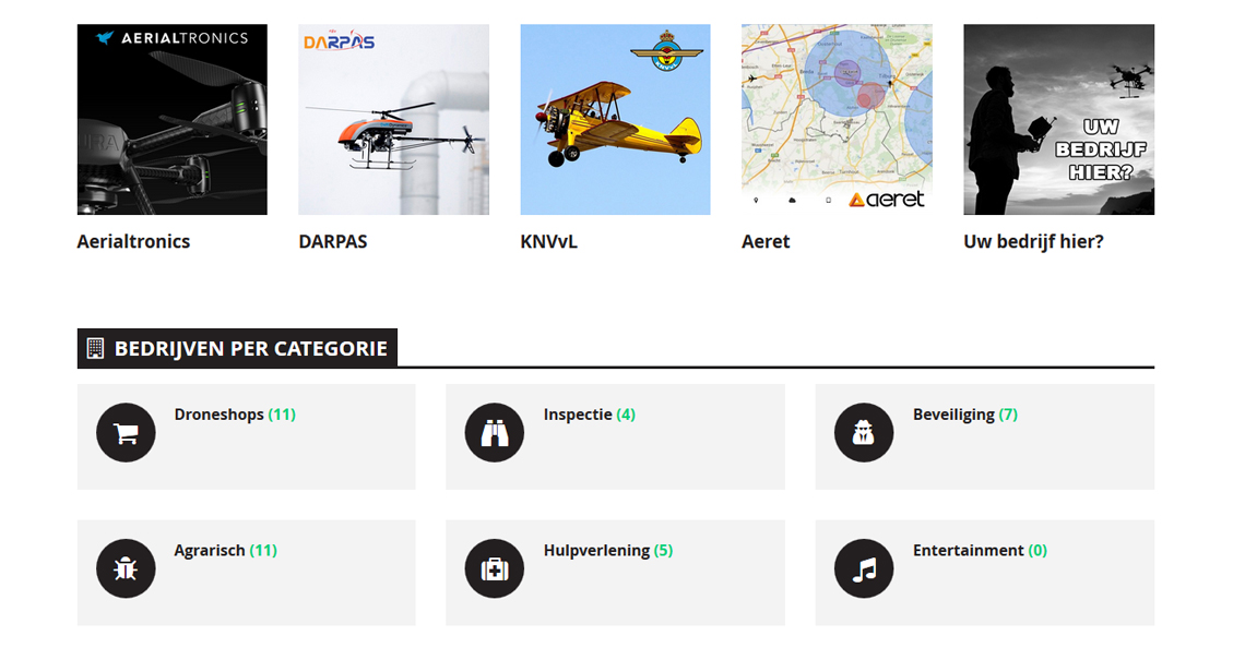 Drones.nl lanceert ultiem drone-platform Drones.nl lanceert ultiem drone-platform