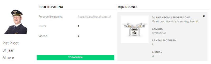 Nieuw op DRONES.nl: pilotenpagina's Nieuw op DRONES.nl: pilotenpagina's