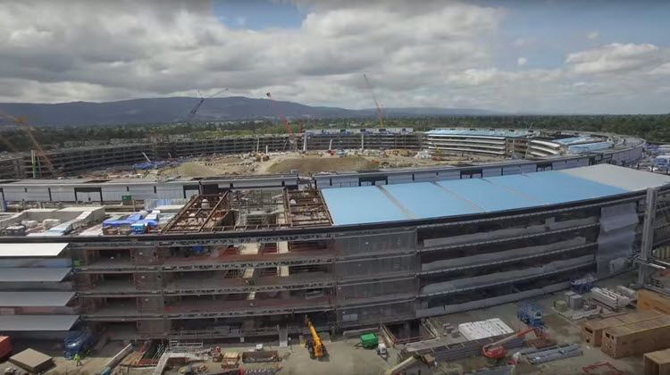 Voortgang bouw Apple Campus 2 (mei 2016)