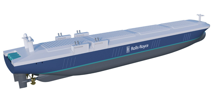 Rolls-Royce verwacht eigen op afstand bestuurbare vrachtschepen in 2020 Rolls-Royce verwacht eigen op afstand bestuurbare vrachtschepen in 2020