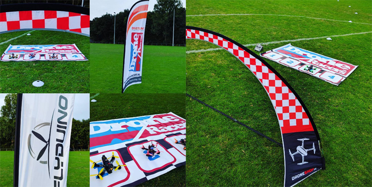 Freestyle-sessie van Mattie FPV boven de voetbalvelden Freestyle-sessie van Mattie FPV boven de voetbalvelden