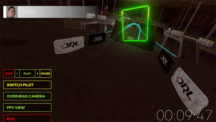 Snelle rondes in race simulator Drone Racing League Snelle rondes in race simulator Drone Racing League